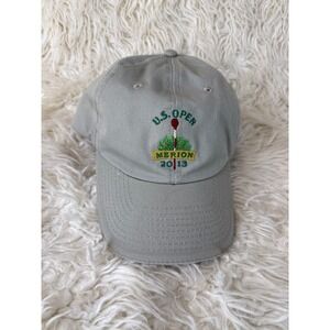 USGA 2013 U.S. Open Merion Golf Club Member Hat Tan Khaki Adjustable Cap EUC